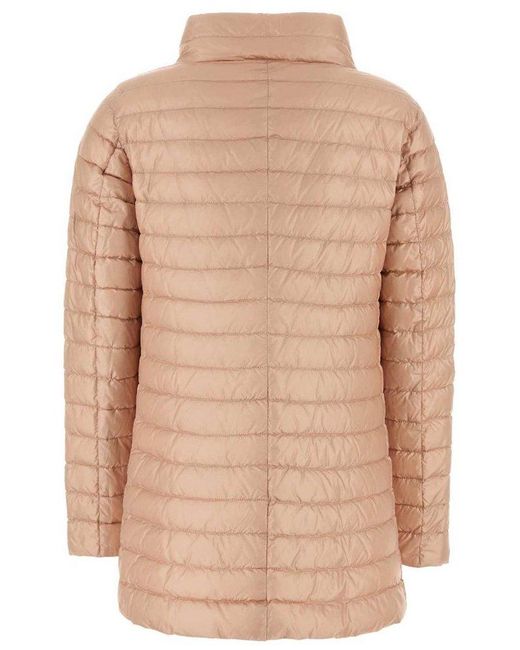 【送料&関税込】Herno Reversible Button-up Down Jacket Herno Reversible Button-Up Down Jacket in Natural | Lyst