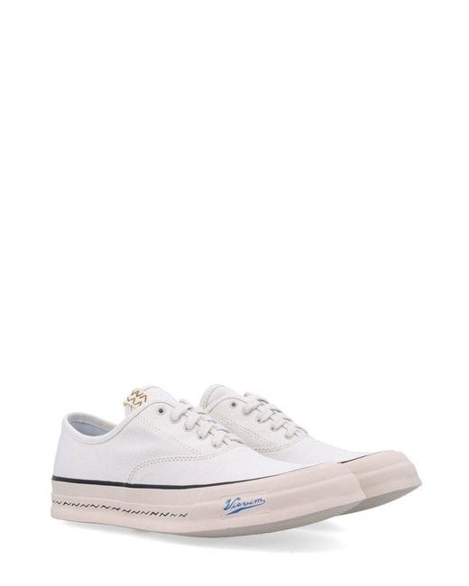 Visvim White Logan Deck Lo Slip-On Sneakers for men