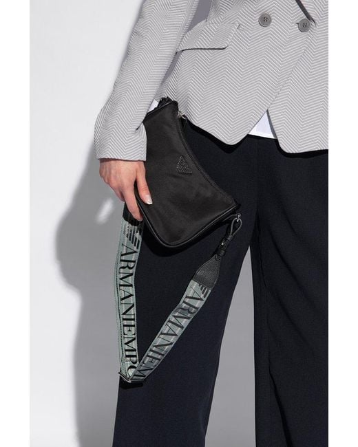 Emporio Armani Black 'sustainable' Collection Shoulder Bag,