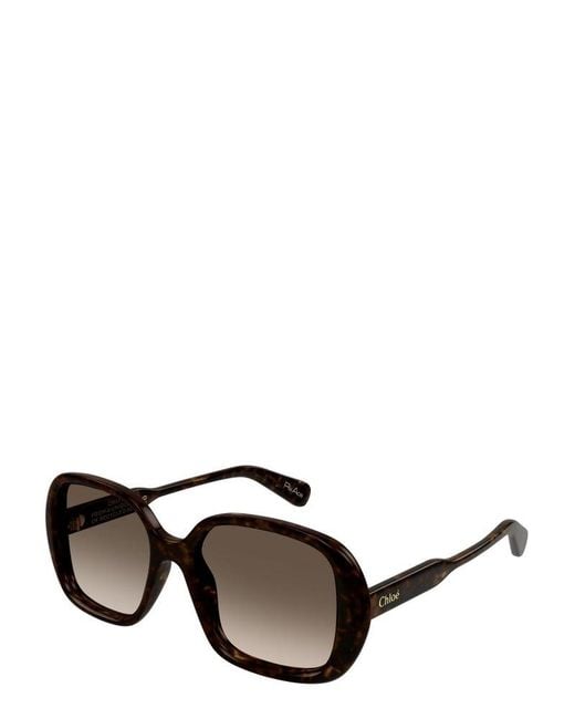 Chloé Black Square-frame Sunglasses