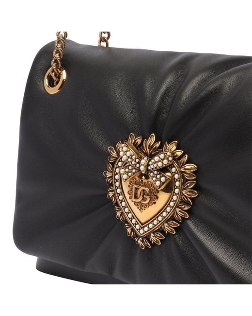 Dolce & Gabbana Black ‘Devotion Soft Medium’ Shoulder Bag