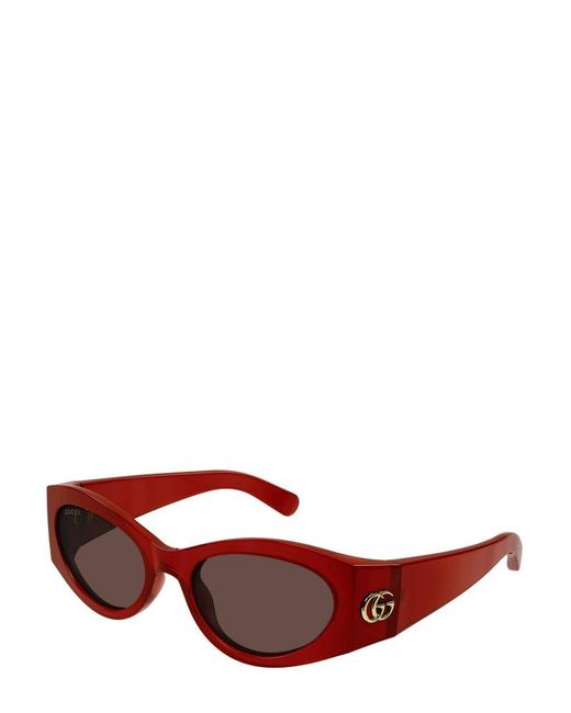Gucci Red Cat-eye Frame Sunglasses