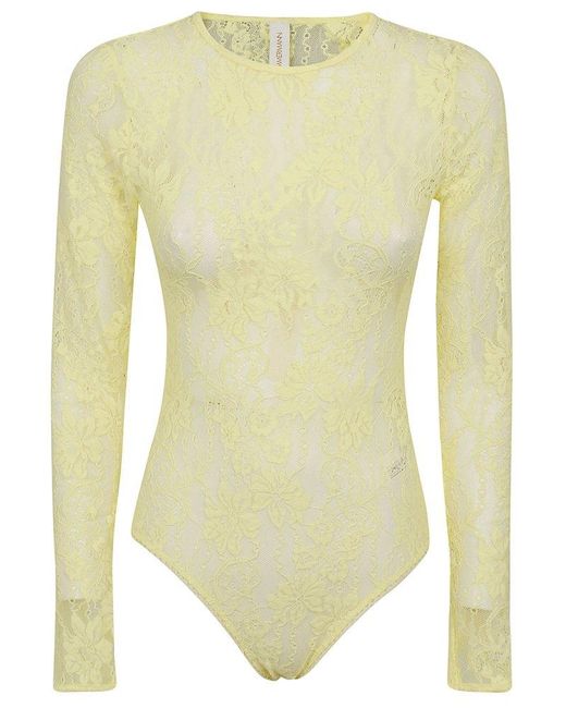 Zimmermann Yellow Lace Bodysuit