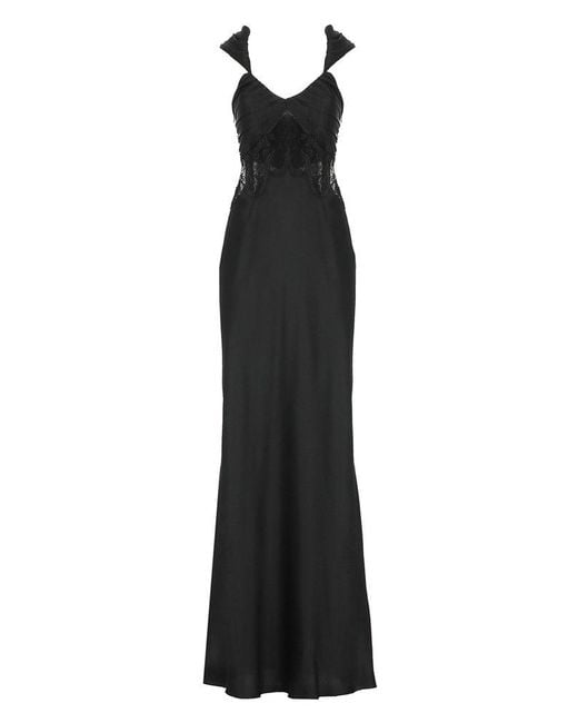 Alberta Ferretti Black Silk Dress