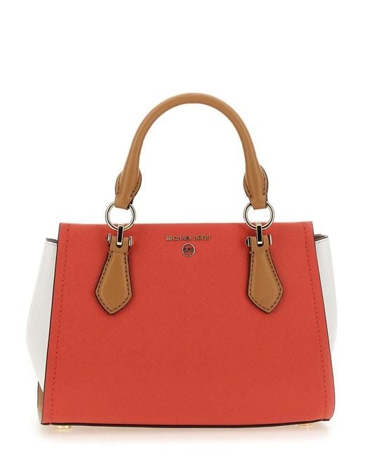 Michael Kors Red Marilyn Color-block Small Crossbody Bag
