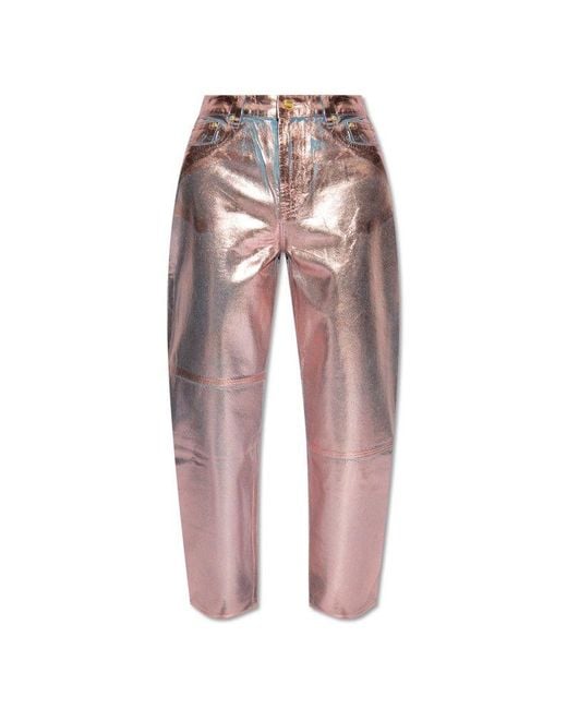 Ganni Pink 'Balloon' Type Jeans