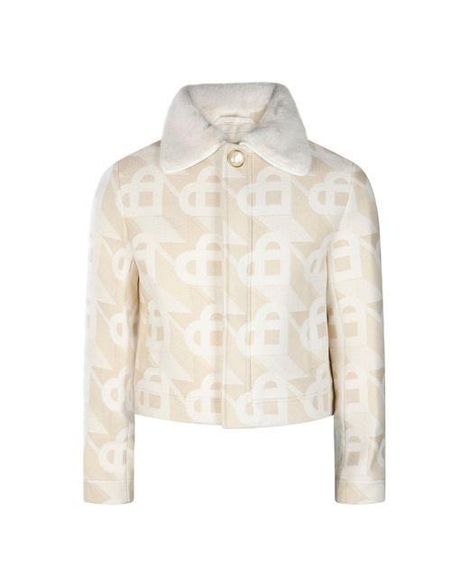 Casablancabrand White Heart Monogram Cropped Jacket for men