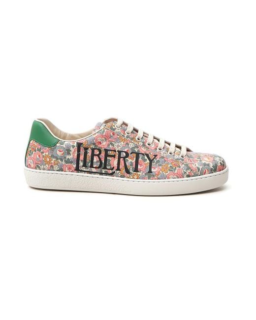 Gucci Multicolor Liberty Floral Print Ace Sneakers for men