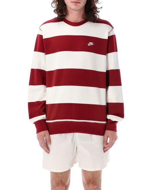Nike Logo-embroidered Striped Sweatshirt for men