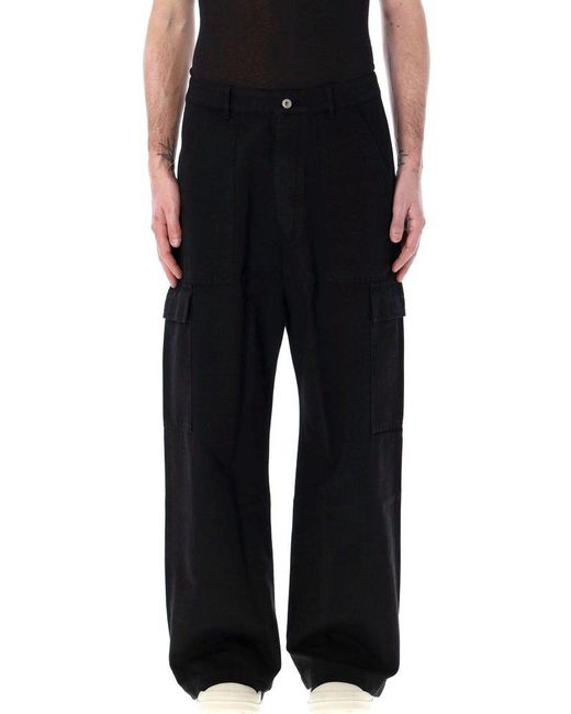 Rick Owens Black Cargo Trouser for men