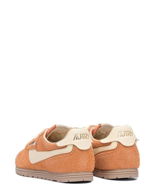 Autry Pink Windspin Lace-Up Sneakers for men