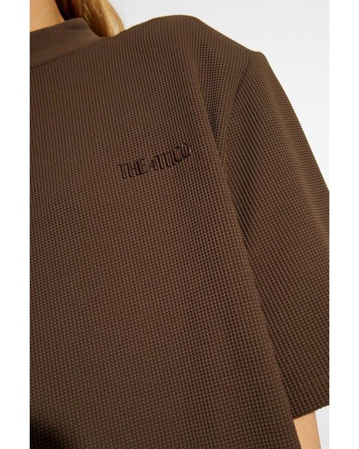The Attico Brown T-shirt With Logo,