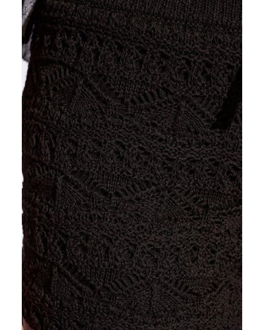 IRO Black 'loreen' Crochet Shorts,