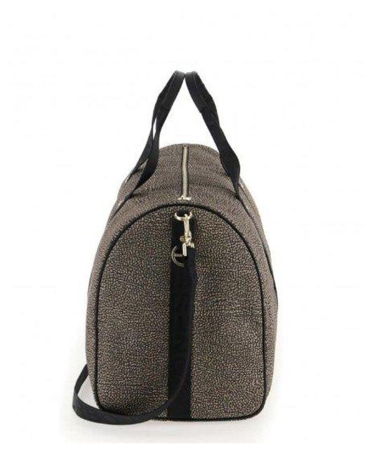 Borbonese Black Travel Duffel Bag