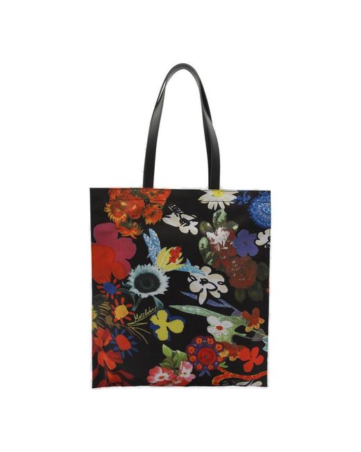 Moschino Black Multicolour Couture Tote Bag for men