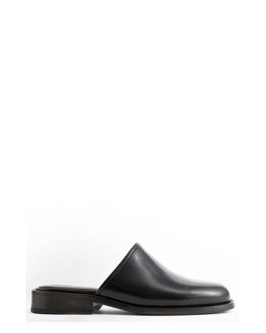 Lemaire Black Round-Toe Slip-On Mules for men