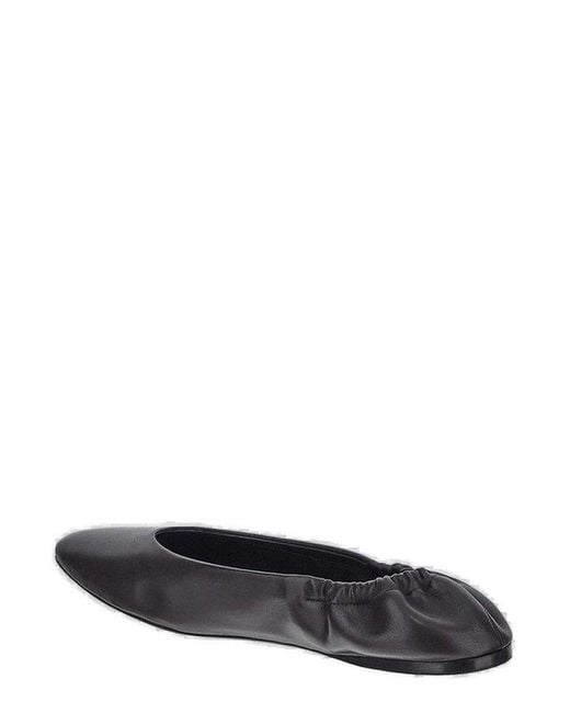 Saint Laurent Black Mami Almond Toe Ballet Flats