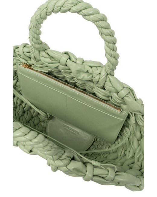Bottega Veneta Green 'clam Small' Shopper Bag,