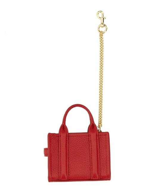 Marc Jacobs Red The Nano Chained Tote Bag