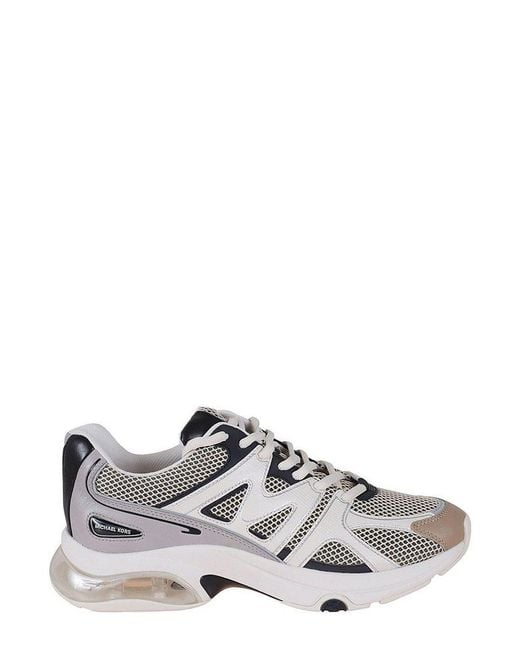Michael Kors Gray Logo Patch Lace-up Sneakers for men
