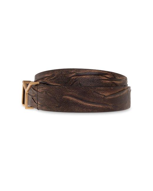 Y. Project Brown Leather Belt, for men