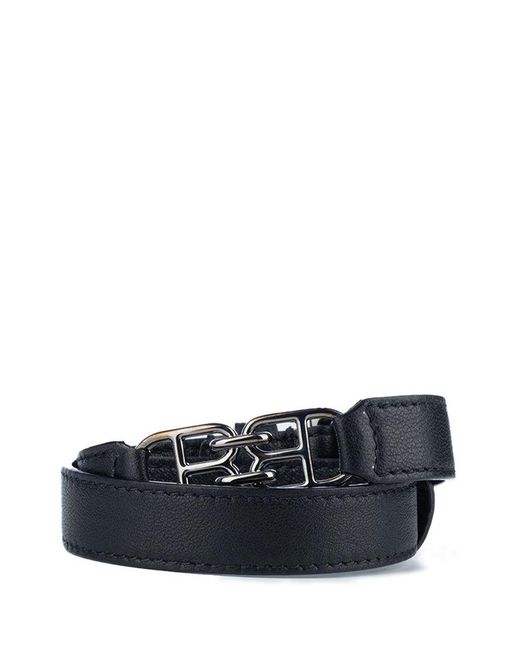 Bally Black Buck Double Wrapped Bracelet for men