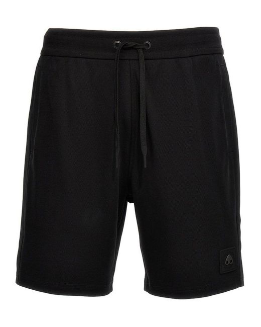 Moose Knuckles Black 'Perido' Bermuda Shorts for men