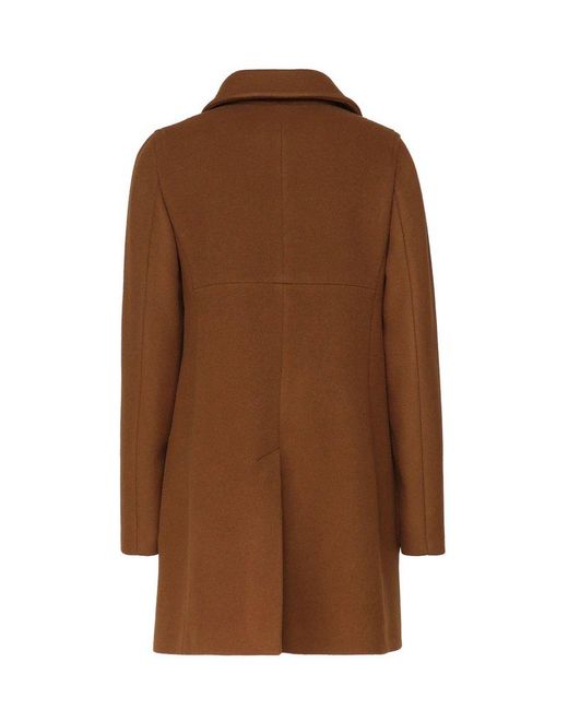 Fay Brown Toggle Button Coat