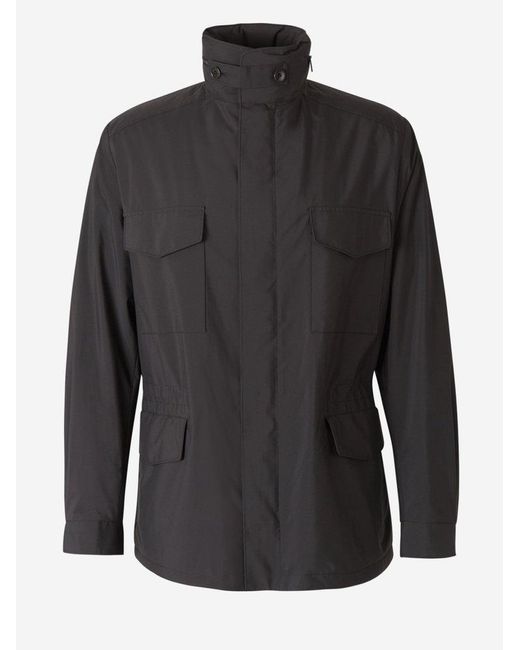 Loro Piana Black Windmate® Traveler Jacket for men