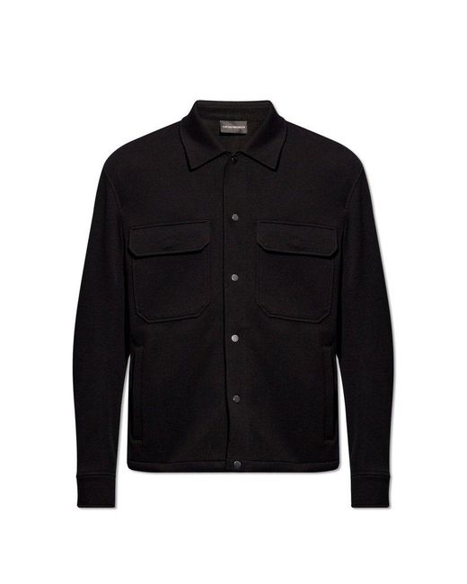 Emporio Armani Black Jacket With Logo, for men