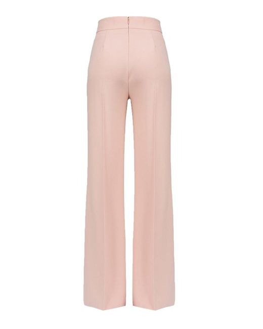 Pinko Pink Flared High-waist Trousers
