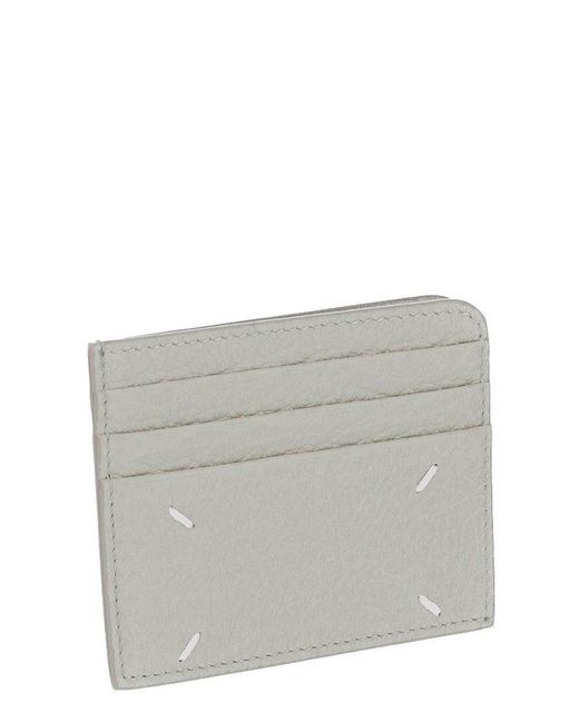 Maison Margiela Gray Four-stitch Cardholder
