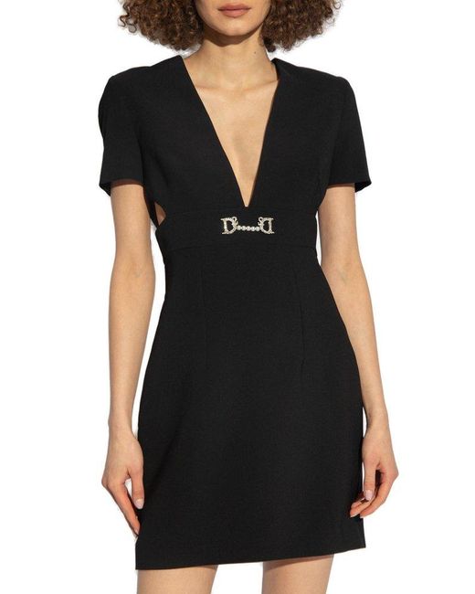 DSquared² Black V-neck Dress,