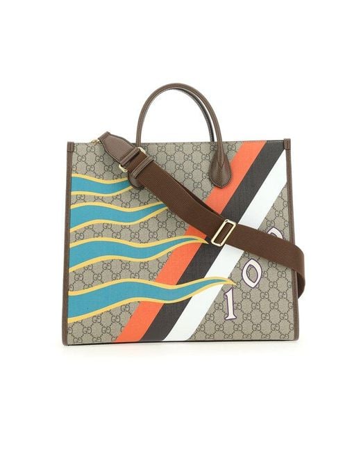 Gucci Multicolor Geometric Printed Tote Bag for men