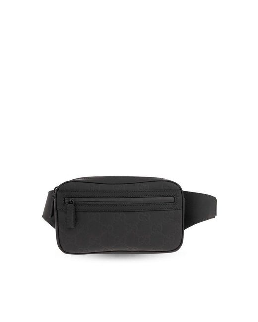 Gucci Black Monogrammed Belt Bag, for men