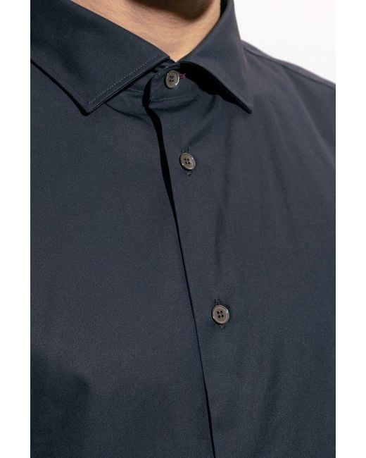 Paul Smith Blue Tailored Shirt With Cuff Links for men