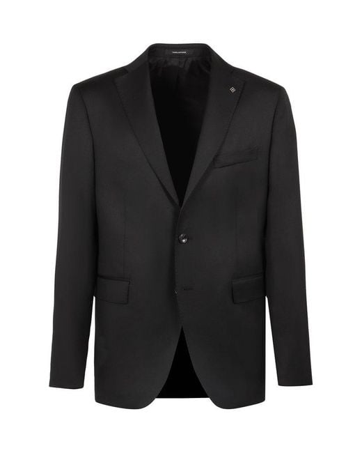 Tagliatore Black Wool Two-Pieces Suit for men