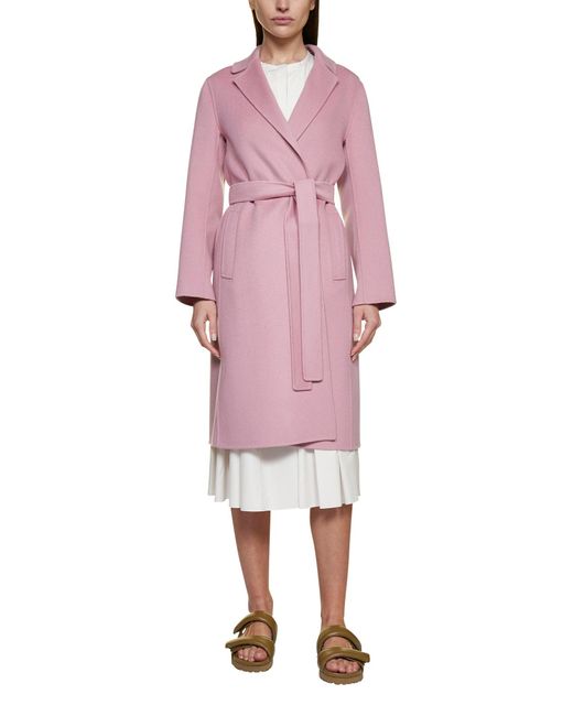 max mara pink wool coat