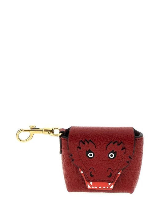 Anya Hindmarch Red Dragon Earphones Pouch