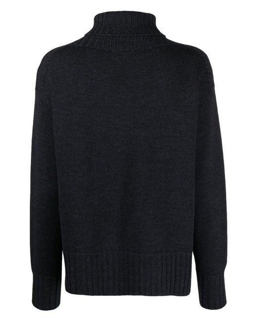 Drumohr Black Turtleneck Sweater