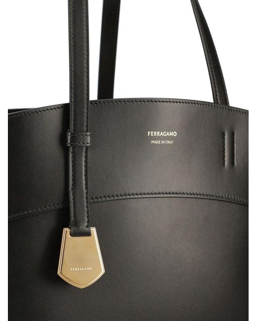 Ferragamo Black Charming Tote Bag (s)
