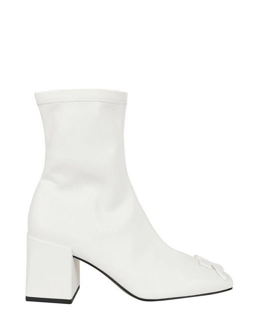 Courreges White Reedition Ac Side Zipped Ankle Boots