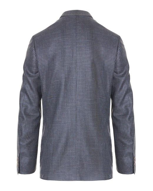 Canali Blue Kei Single-breasted Jacket for men