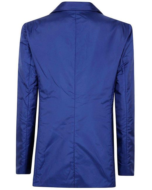 Aspesi Blue Single-Breasted Blazer Jacket
