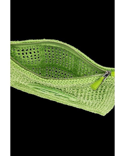 Tory Burch Green Ella Crochet Pouch