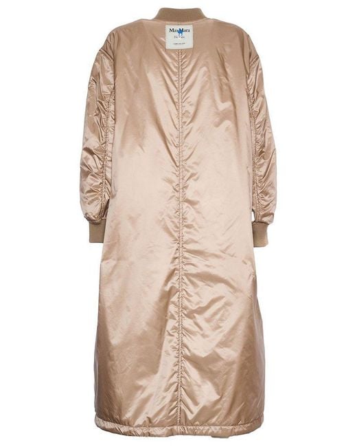 Max Mara Natural Zip-Up Long-Sleeved Jacket