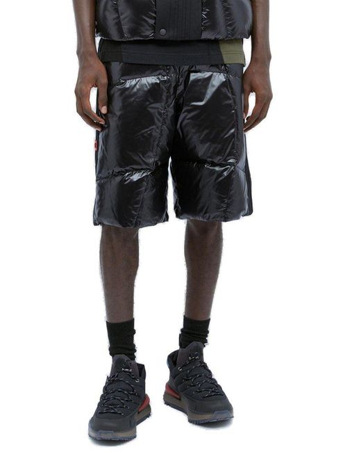 Moncler Genius Black Moncler X Adidas Originals Down-filled Track Shorts for men
