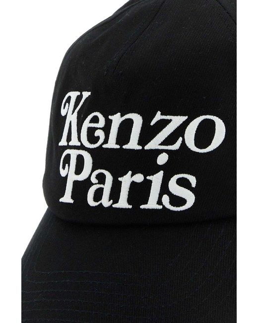 KENZO Black Utility Logo Embroidered Baseball Cap