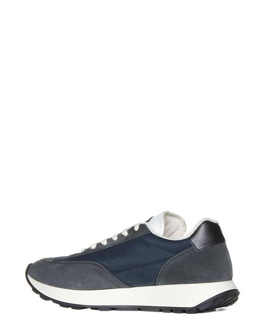 Common Projects Blue Panelled Lace-up Sneakers for men