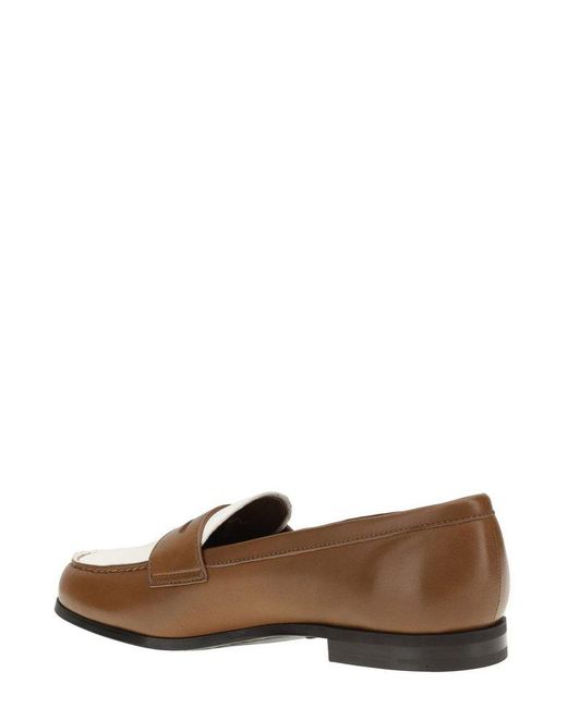Church's Brown Natalie Panelled Penny Loafers